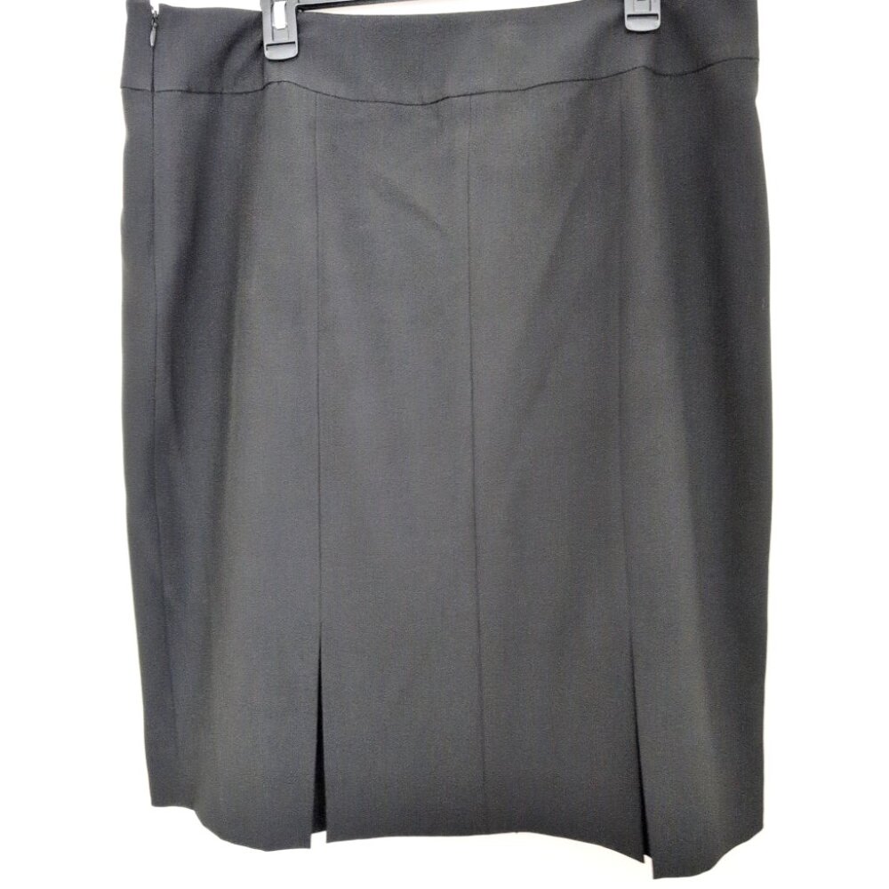 Black Pencil Skirt Office Siren Aesthetic Black Label by Evan-Picone Sz 16